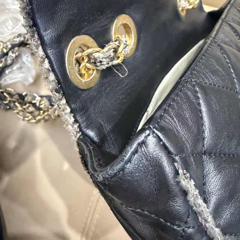 稀有款❤️ 香奈兒 #黑金 #滾邊 #CF #法棍包-48