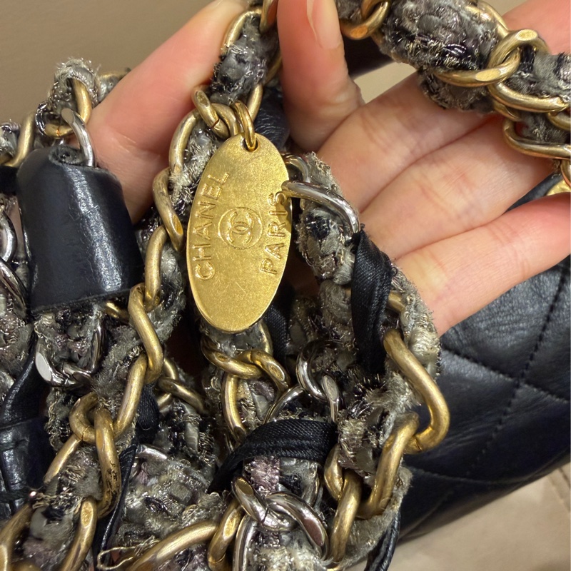 稀有款❤️ 香奈兒 #黑金 #滾邊 #CF #法棍包-76