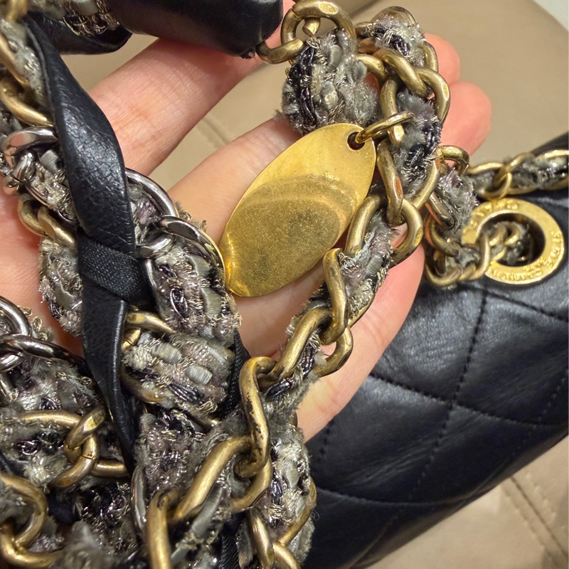 稀有款❤️ 香奈兒 #黑金 #滾邊 #CF #法棍包-78