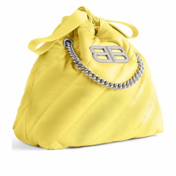 Balenciaga 女士 Crush 小號徽標絎縫單肩包均碼碼小號、20cm*8cm*20cm-2