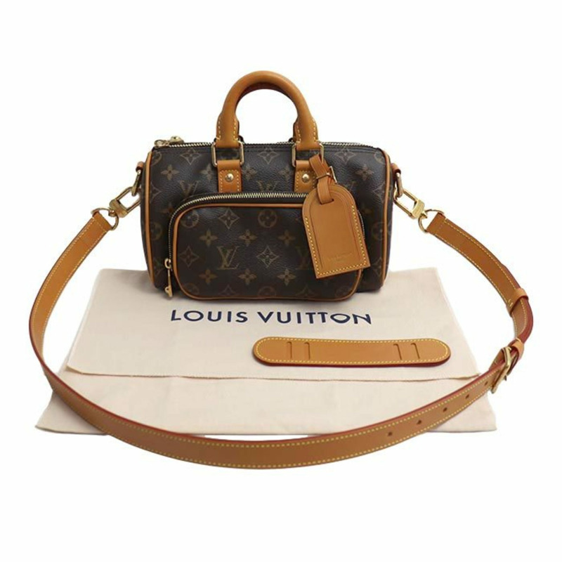 路易威登 Keepall Cargo 25 兩用單肩包 Monogram 棕色 M14981 IC 男款 女款-7