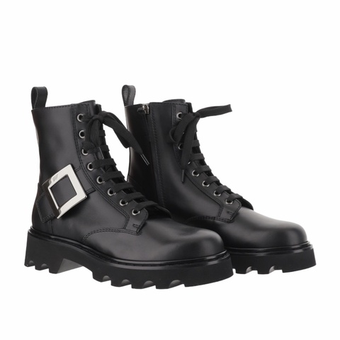 Roger Vivier 女士 系帶馬丁靴35 36 37 37.5 38 38.5 39 39.5 40 41 41.5 42碼