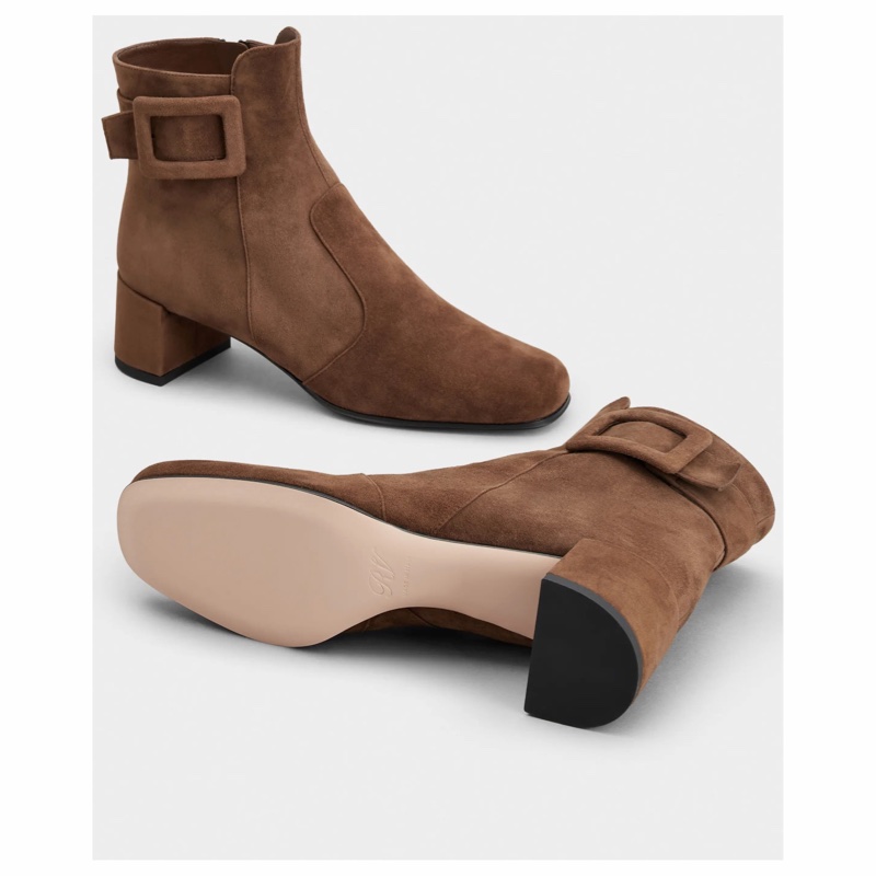 Roger Vivier 女士 Très Vivier拉鍊設計短筒靴34 35 36 36.5 37 37.5 38 38.5 39 39.5 40 40.5 41 42碼跟高: 4.5cm-2