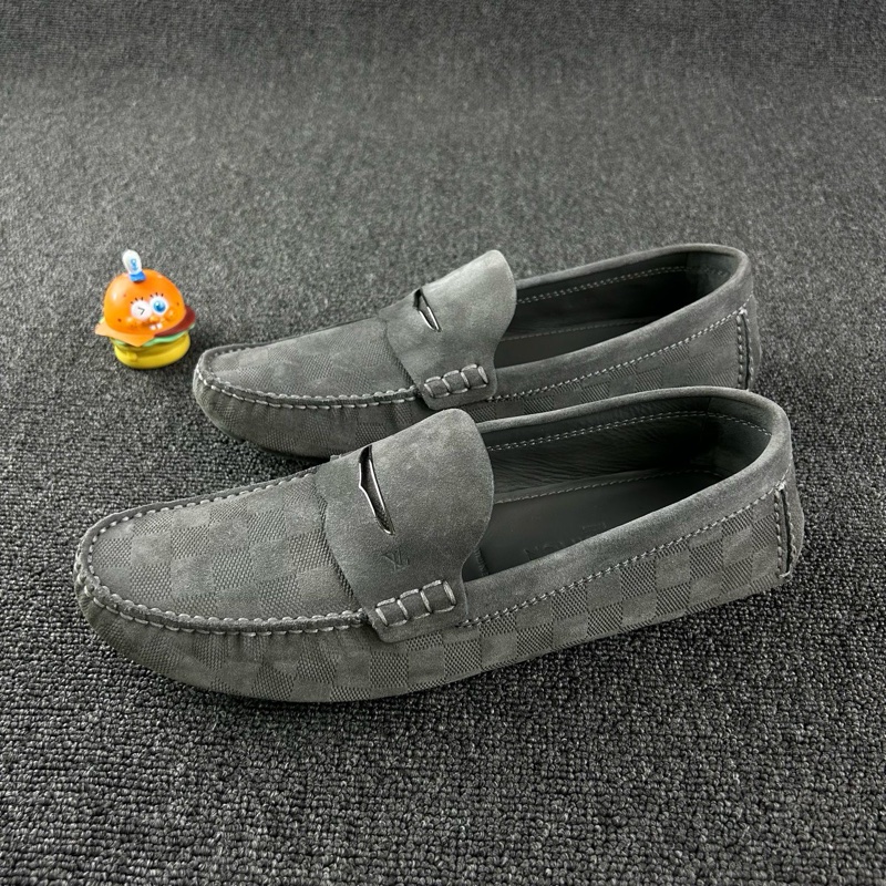 Louis Vuitton路易威登灰色樂福鞋 尺碼：44-7