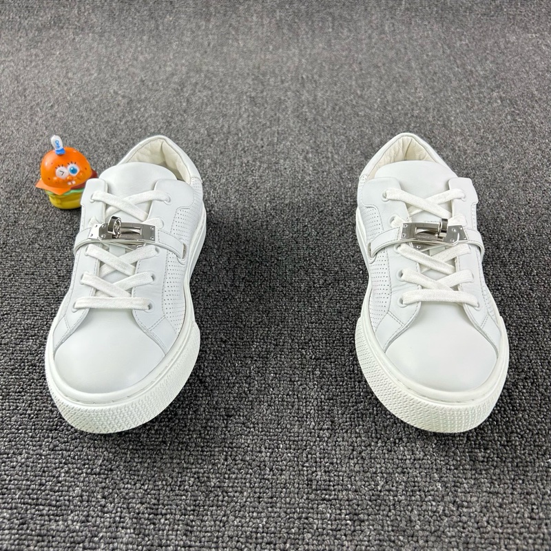 Hermes愛馬仕Kelly扣小白鞋 尺碼37.5-2