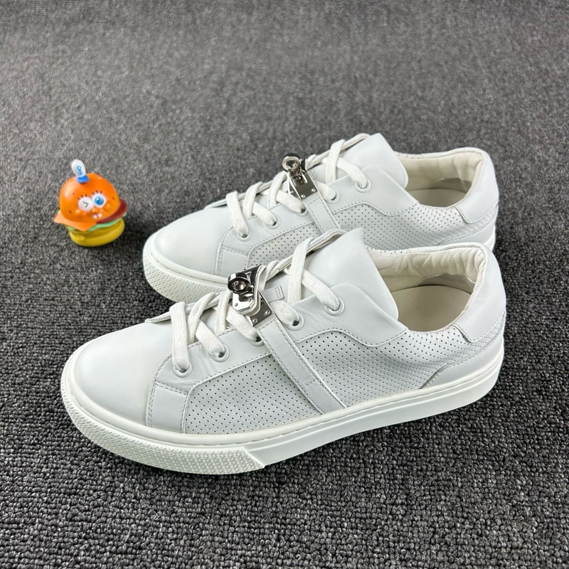 Hermes愛馬仕Kelly扣小白鞋 尺碼37.5-7