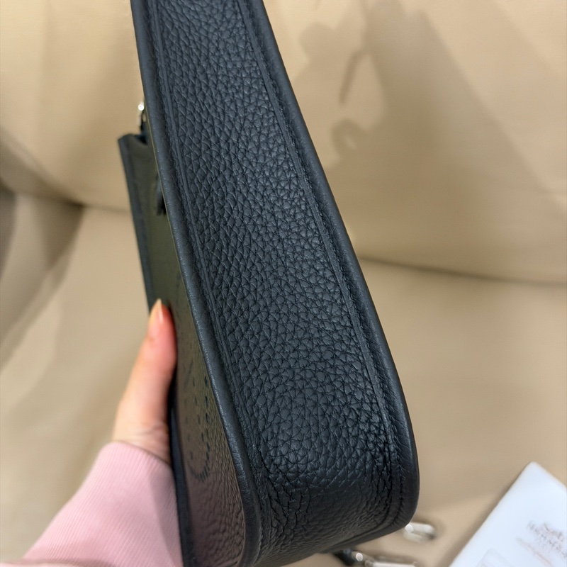 全新帶膜全配k刻25年購入❤️ 愛馬仕 #黑銀 #mini #evelyne #熊貓🐼-6