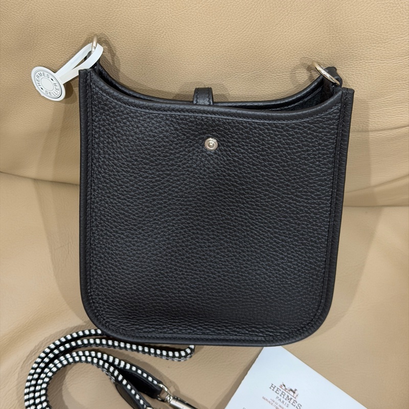 全新帶膜全配k刻25年購入❤️ 愛馬仕 #黑銀 #mini #evelyne #熊貓🐼-8