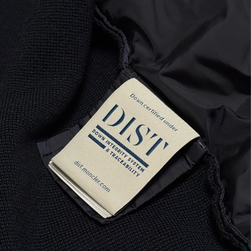 Moncler 深藍羊毛拼接羽絨針織外套 價格可議-5