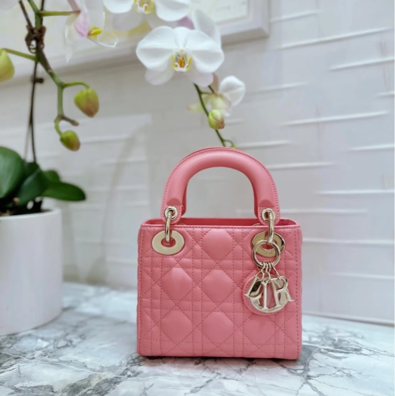 99新超美❤️ Dior #lady #乾燥玫瑰粉 #戴妃包 #三格-1