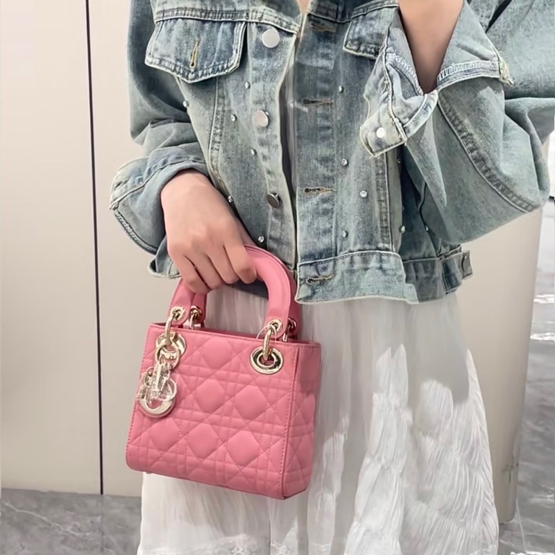 99新超美❤️ Dior #lady #乾燥玫瑰粉 #戴妃包 #三格-3