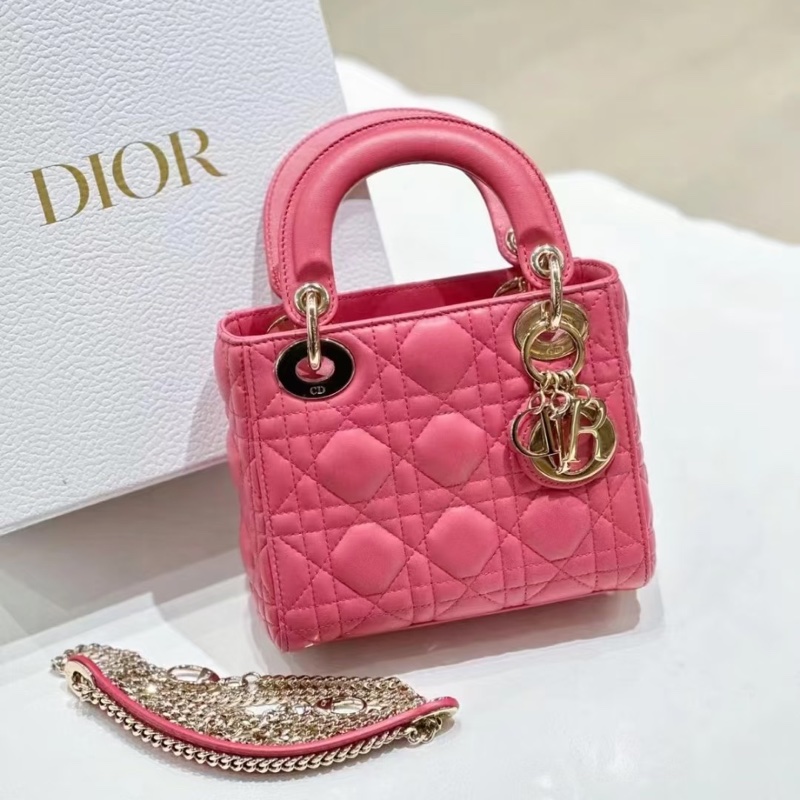 99新超美❤️ Dior #lady #乾燥玫瑰粉 #戴妃包 #三格-4