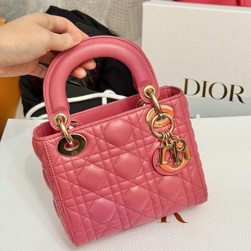 99新超美❤️ Dior #lady #乾燥玫瑰粉 #戴妃包 #三格-5