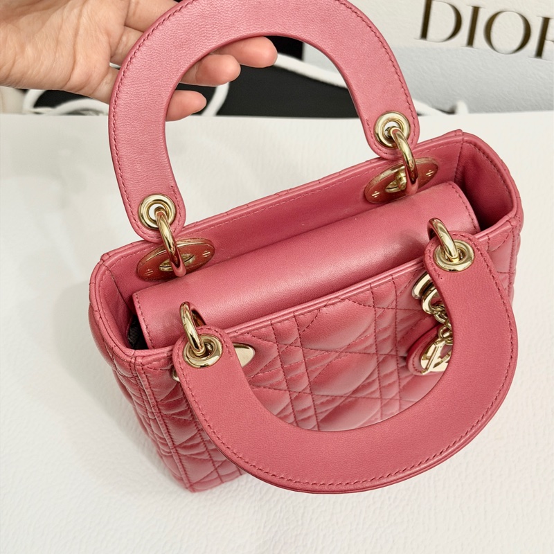 99新超美❤️ Dior #lady #乾燥玫瑰粉 #戴妃包 #三格-7
