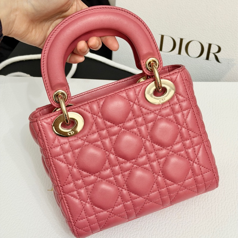 99新超美❤️ Dior #lady #乾燥玫瑰粉 #戴妃包 #三格-10