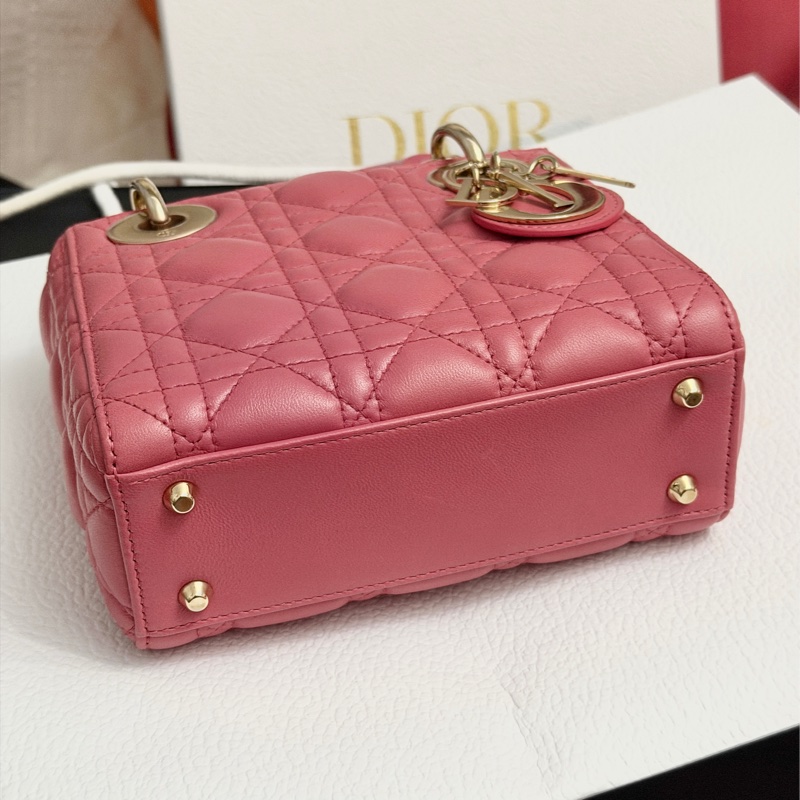 99新超美❤️ Dior #lady #乾燥玫瑰粉 #戴妃包 #三格-11