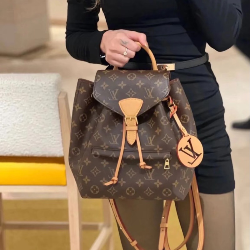 晶片款❤️大全配🈶購證❤️ #lv #新款 老花 #雙肩包 #後背包 #小號-1