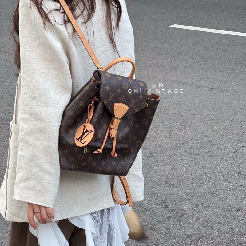 晶片款❤️大全配🈶購證❤️ #lv #新款 老花 #雙肩包 #後背包 #小號-3