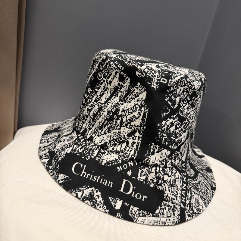 Dior 老花 巴黎地圖 雙面 漁夫帽 57號-1