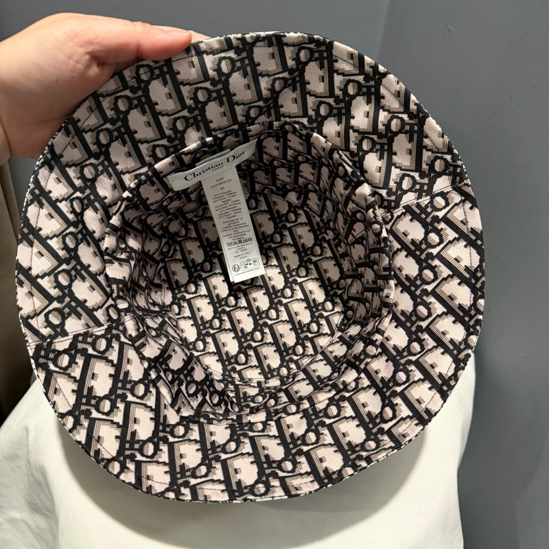 Dior 老花 巴黎地圖 雙面 漁夫帽 57號-3