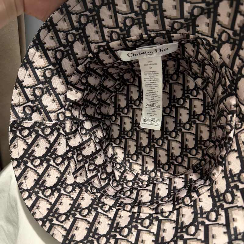 Dior 老花 巴黎地圖 雙面 漁夫帽 57號-13