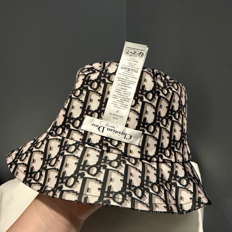 Dior 老花 巴黎地圖 雙面 漁夫帽 57號-16