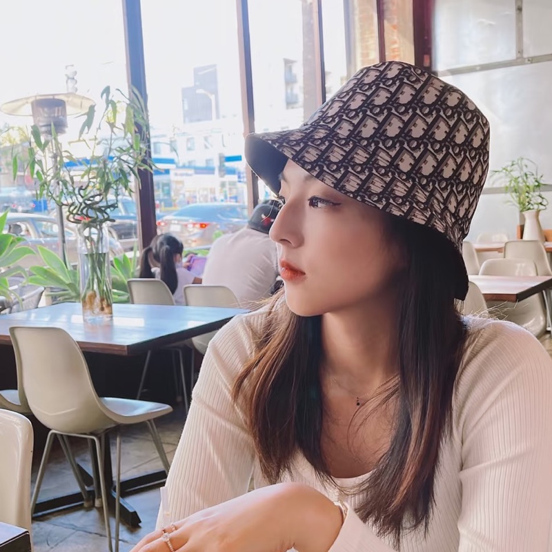 Dior 老花 巴黎地圖 雙面 漁夫帽 57號-21