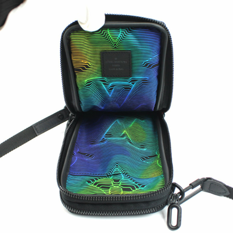 路易威登 Louis Vuitton 3D Monogram 雙手機袋單肩包 黑色 M80141 男士-2