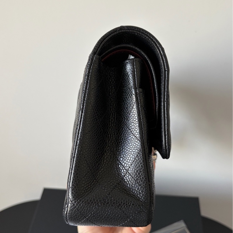 全新全配❤️ #香奈兒 #黑銀 #cf25 #荔枝皮 #中號 雙蓋雙鏈-2