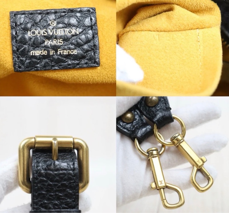 「JL精品代購」9新 LV 黑丹寧 手提 /肩背包-10