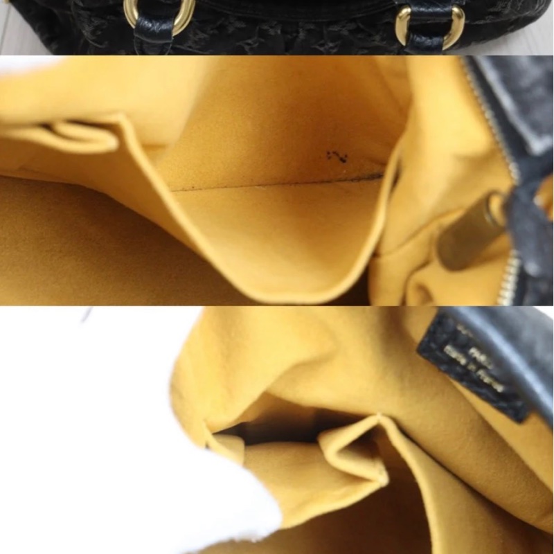 「JL精品代購」9新 LV 黑丹寧 手提 /肩背包-16