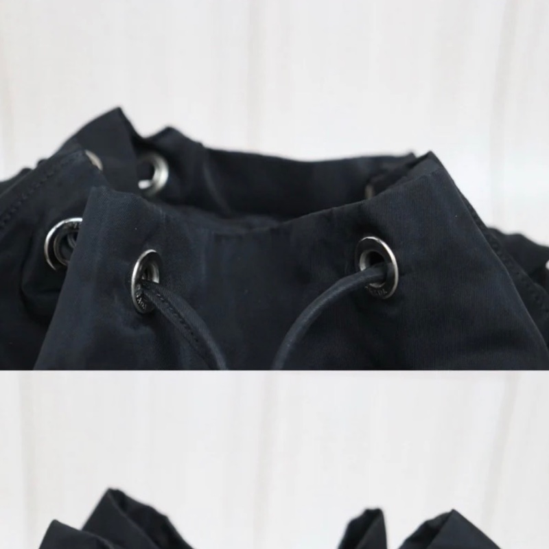 「JL精品代購」9新 Prada 黑銀 後背包-13