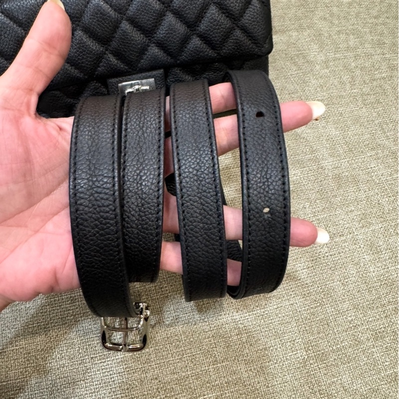 99新🌟 香奈兒 #黑銀 #2.55 #荔枝皮 #mini 腰包 斜背包-20