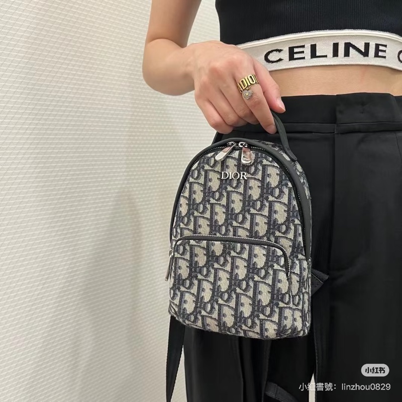 全新全配❤️ Dior #老花 #雙肩包 #後背包 #mini-4