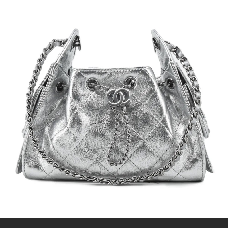 香奈兒 CHANEL 25 mini  全新台灣專櫃正品 季節限定 亮銀-9
