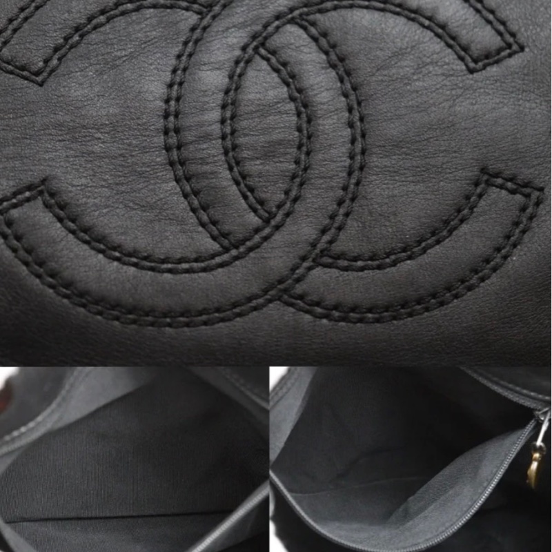 「JL精品代購」9新 Chanel  Vintage 香奈兒玳瑁流蘇雙肩帶肩背包-8