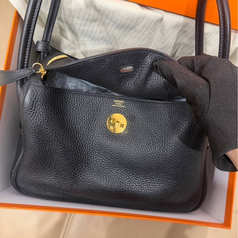 全新閒置全配❤️ 愛馬仕 #黑金 #lindy26 #togo皮 #hermes-14