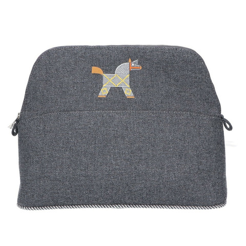 HERMES H103834M 03 Animaux Natte Bolide 小包 GRIS GALET 女士