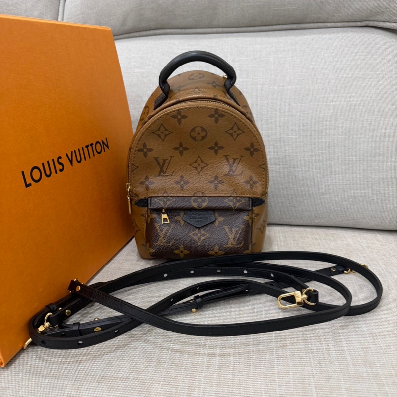 LV M44872 拼色mini小書包 後背包 焦糖色限量款-0