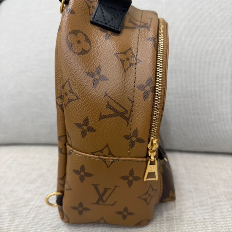 LV M44872 拼色mini小書包 後背包 焦糖色限量款-9