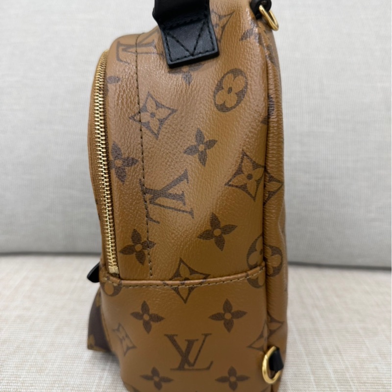 LV M44872 拼色mini小書包 後背包 焦糖色限量款-10