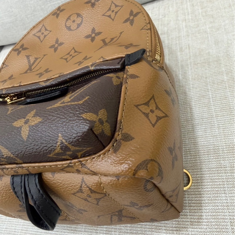 LV M44872 拼色mini小書包 後背包 焦糖色限量款-11