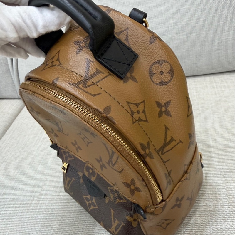 LV M44872 拼色mini小書包 後背包 焦糖色限量款-21