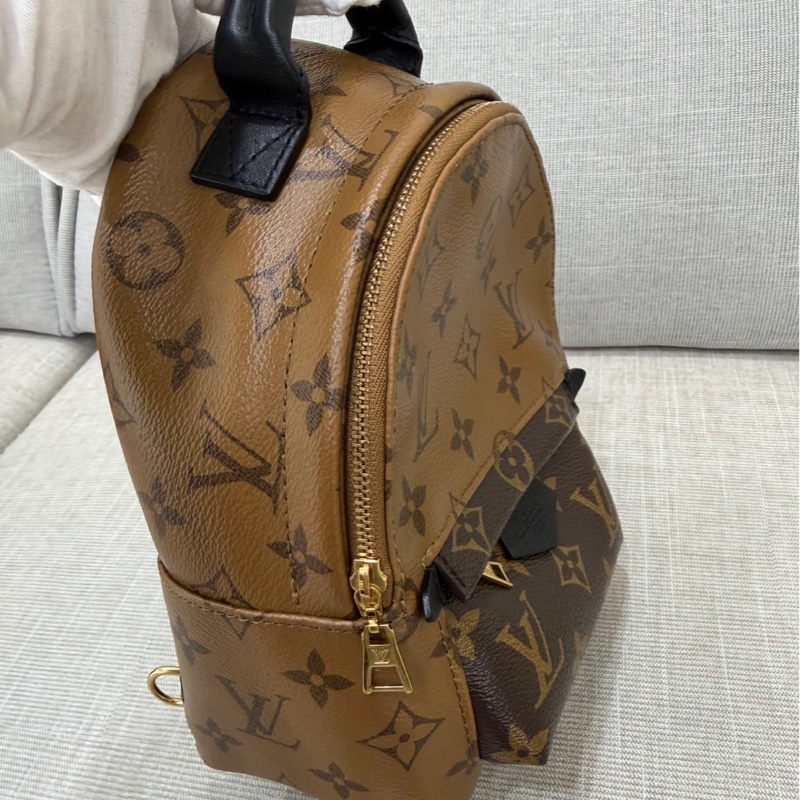 LV M44872 拼色mini小書包 後背包 焦糖色限量款-23