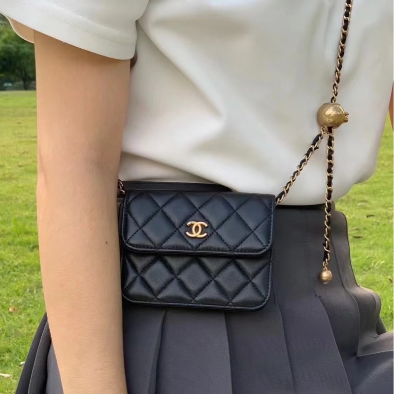 大全配🈶購證❤️ 香奈兒 #woc #mini #黑金 #金球-0