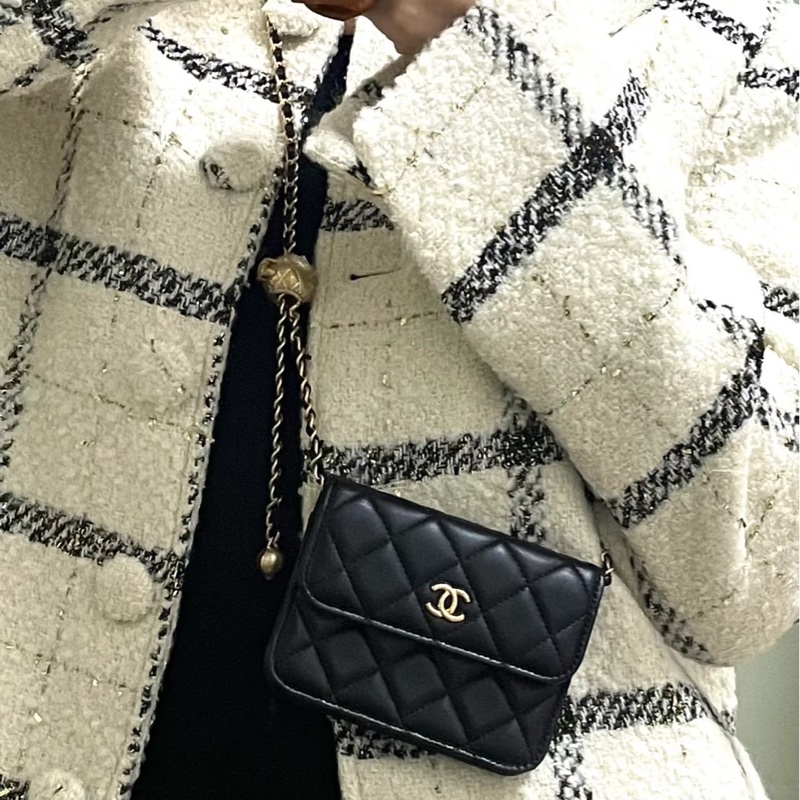 大全配🈶購證❤️ 香奈兒 #woc #mini #黑金 #金球-2