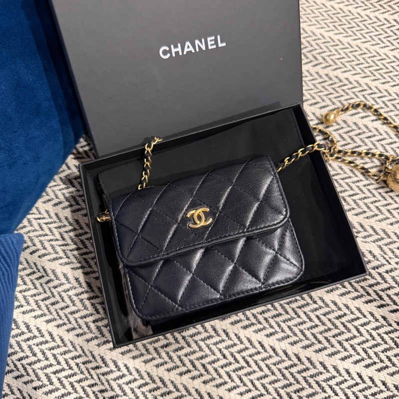 大全配🈶購證❤️ 香奈兒 #woc #mini #黑金 #金球-4