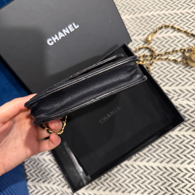 大全配🈶購證❤️ 香奈兒 #woc #mini #黑金 #金球-6