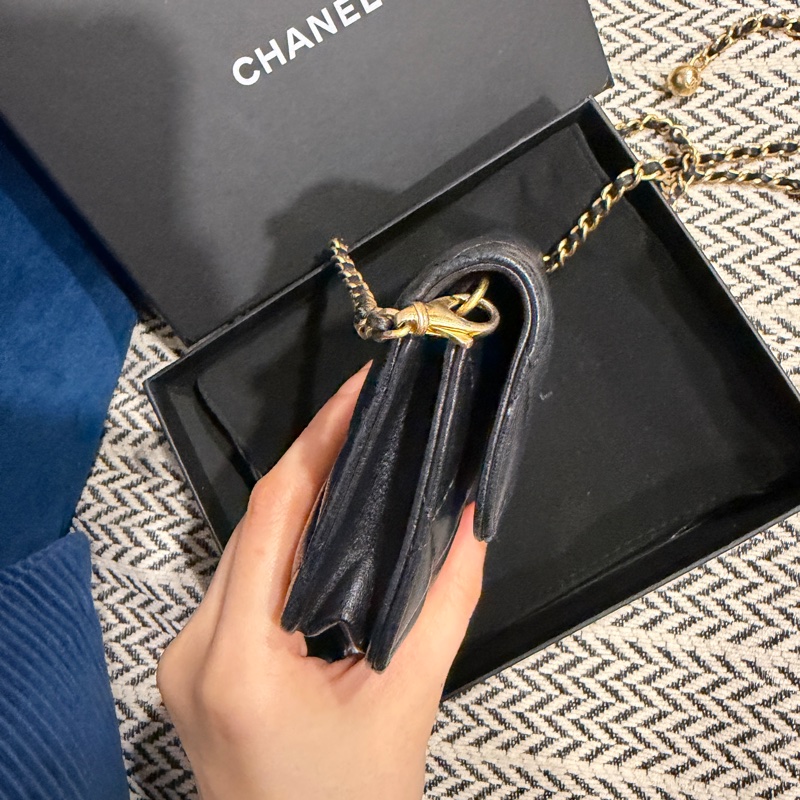 大全配🈶購證❤️ 香奈兒 #woc #mini #黑金 #金球-7