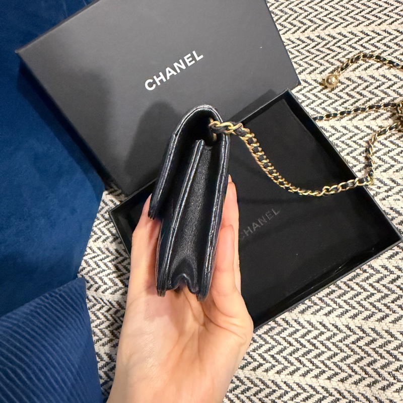 大全配🈶購證❤️ 香奈兒 #woc #mini #黑金 #金球-8